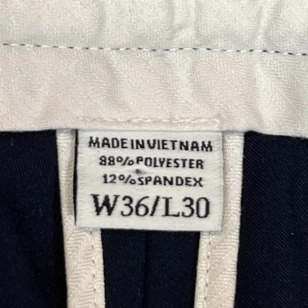 Footjoy Men's Navy Performance Pants Sz 36x30 Golf Pockets Stretch Flat Front‎